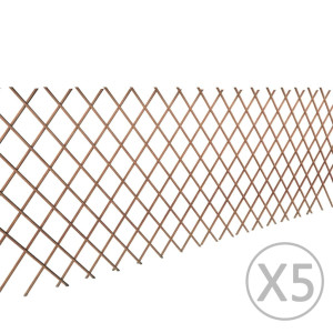 vidaXL Tuinlatwerk 5 st 180x90 cm wilg