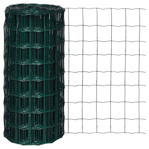 vidaXL Schuttingpanelen PVC-gecoat ijzer Groen