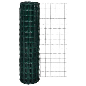 vidaXL Schuttingpanelen PVC-gecoat ijzer Groen