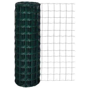 vidaXL Schuttingpanelen PVC-gecoat ijzer Groen