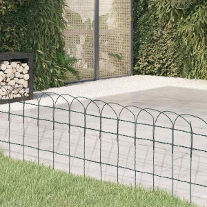vidaXL Borderafscheiding 10x0,4 m gepoedercoat ijzer