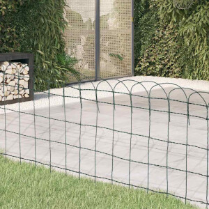vidaXL Borderafscheiding 25x0,65 m gepoedercoat ijzer