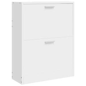 vidaXL Schoenenkast met 2 vakken hout wit
