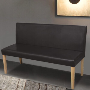 vidaXL Bankje 139,5 cm kunstleer donkerbruin