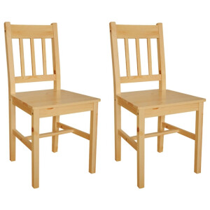 vidaXL Eetkamerstoelen 2 st grenenhout