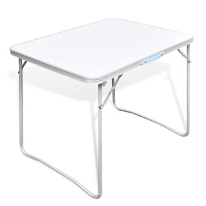 vidaXL Campingtafel inklapbaar met metalen frame 80 x 60 cm