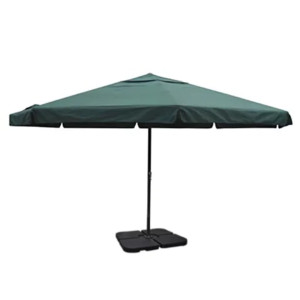 vidaXL Parasol met draagbare voet aluminium (groen)