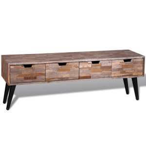 vidaXL Tv-meubel met vier lades gerecycled teak