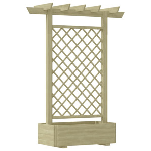 vidaXL Pergola plantenbak 162x56x204 cm hout