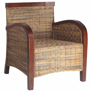 vidaXL Fauteuil handgeweven rattan