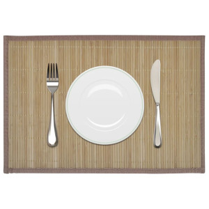 vidaXL 6 st Placemats 30x45 cm bamboe bruin