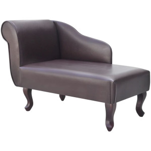 vidaXL Chaise longue kunstleer bruin