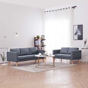 vidaXL Bankstel stof donkergrijs