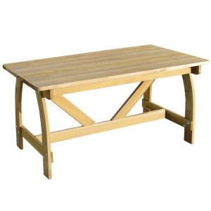 vidaXL Tuintafel 150x74x75 cm geïmpregneerd grenenhout