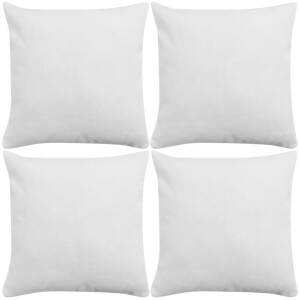 vidaXL Kussenhoezen 4 stuks linnen look wit 50x50 cm