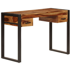 vidaXL Bureau met 2 lades 110x50x77 cm massief acaciahout