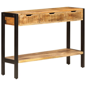 vidaXL Dressoir met 3 lades 110x35x75 cm massief mangohout
