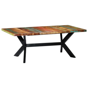 vidaXL Eettafel 200x100x75 cm massief gerecycled hout