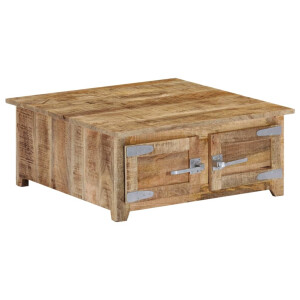 vidaXL Salontafel 70x70x30 cm massief mangohout