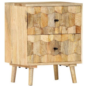 vidaXL Nachtkastje 40x30x50 cm massief mangohout