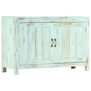 vidaXL Dressoir 110x35x70 cm massief mangohout lichtblauw