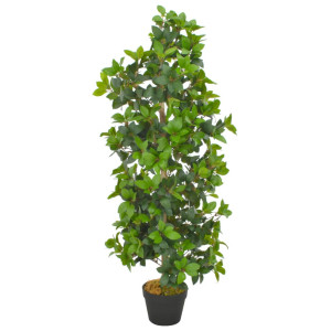 vidaXL Kunstplant met pot laurierboom 120 cm groen