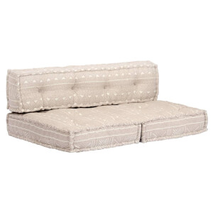 vidaXL Poef stof beige