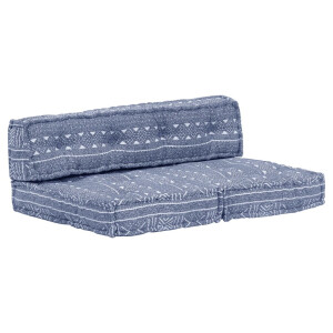 vidaXL Poef stof indigo
