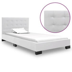 vidaXL Bedframe kunstleer wit 120x200 cm