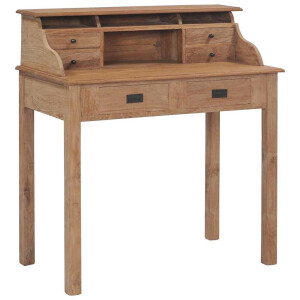 vidaXL Bureau 90x50x100 cm massief teakhout