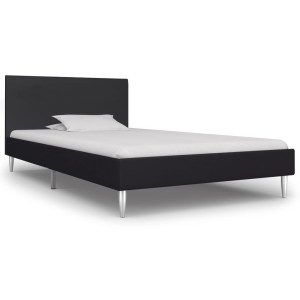 vidaXL Bedframe stof zwart 90x200 cm