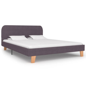 vidaXL Bedframe stof taupe 135x190 cm