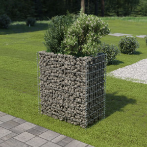 vidaXL Gabion plantenbak verhoogd 90x50x100 cm gegalvaniseerd staal