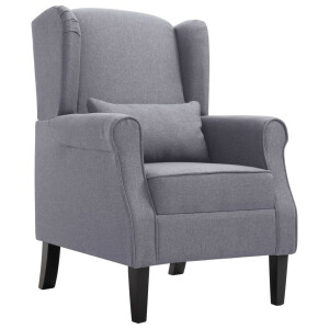 vidaXL Fauteuil stof donkergrijs