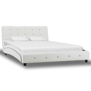 vidaXL Bedframe kunstleer wit 120x200 cm