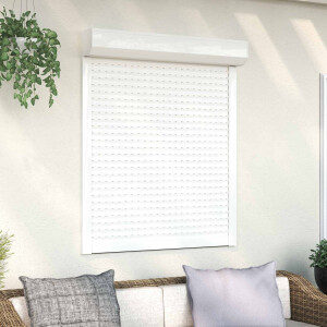 vidaXL Roljaloezie Wit 100 x 130 cm Aluminium en Polyurethaan