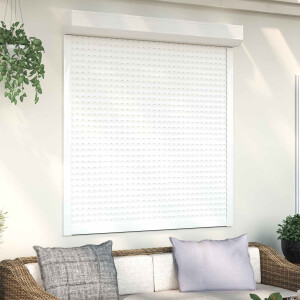 vidaXL Roljaloezie Wit 130 x 140 cm Aluminium en Polyurethaan