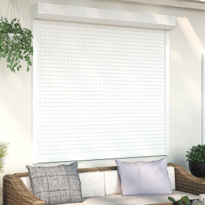 vidaXL Roljaloezie Wit 160 x 150 cm Aluminium en Polyurethaan