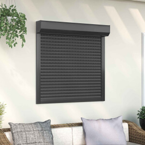 vidaXL Roljaloezie Antraciet 100 x 100 cm Aluminium en Polyurethaan