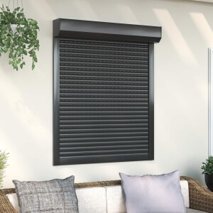 vidaXL Roljaloezie Antraciet 100 x 130 cm Aluminium en Polyurethaan