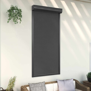 vidaXL Roljaloezie Antraciet 100 x 210 cm Aluminium en Polyurethaan