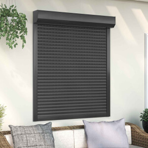 vidaXL Roljaloezie Antraciet 110 x 130 cm Aluminium en Polyurethaan