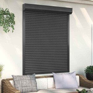 vidaXL Roljaloezie Antraciet 120 x 150 cm Aluminium en Polyurethaan