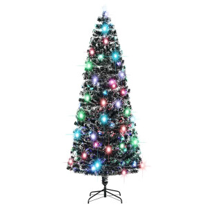 vidaXL Kerstboom met LED en standaard 240 cm glasvezel