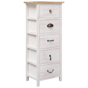 vidaXL Bijzetkast 35x25x87 cm paulowniahout