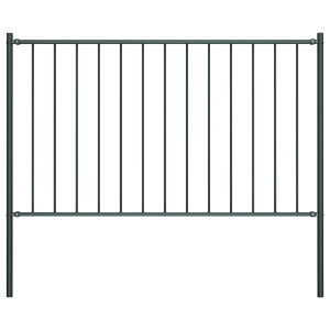 vidaXL Schuttingpaneel met palen gepoedercoat staal 1,81x0,75 m antraciet