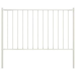 vidaXL Hekpaneel met palen 1,7x0,75 m gepoedercoat staal wit