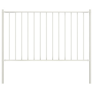 vidaXL Schuttingpaneel met palen gepoedercoat staal 1,81x1 m wit
