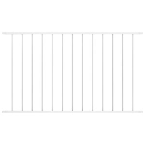 vidaXL Hekpaneel 1,7x1,25 m gepoedercoat staal wit