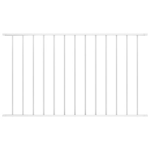 vidaXL Schuttingpaneel gepoedercoat staal 1,63x1,25 m wit